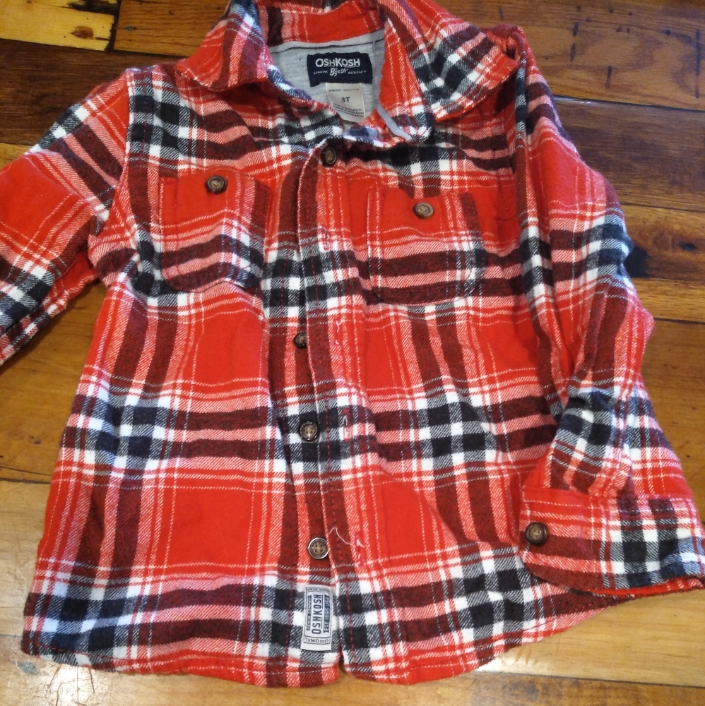 Osh gosh red flannel size 3t